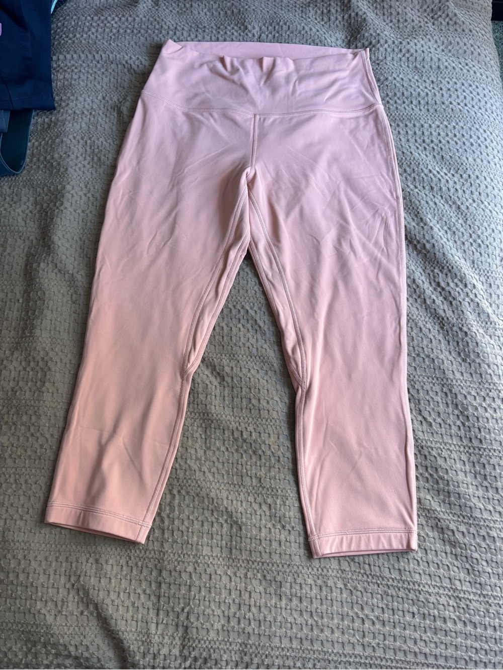 lululemon athletica Blush Pink High-Rise Cropped Leggings